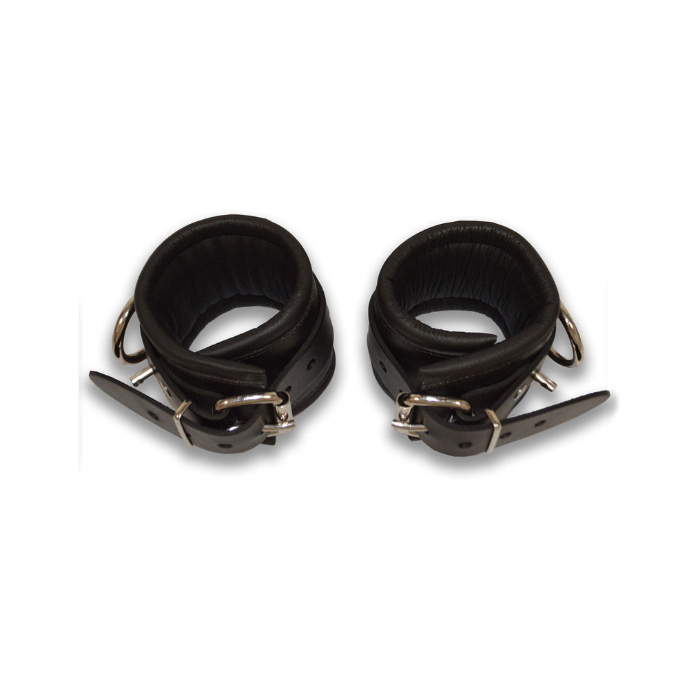 Prowler RED Leather Lockable Ankle Restraints S-M